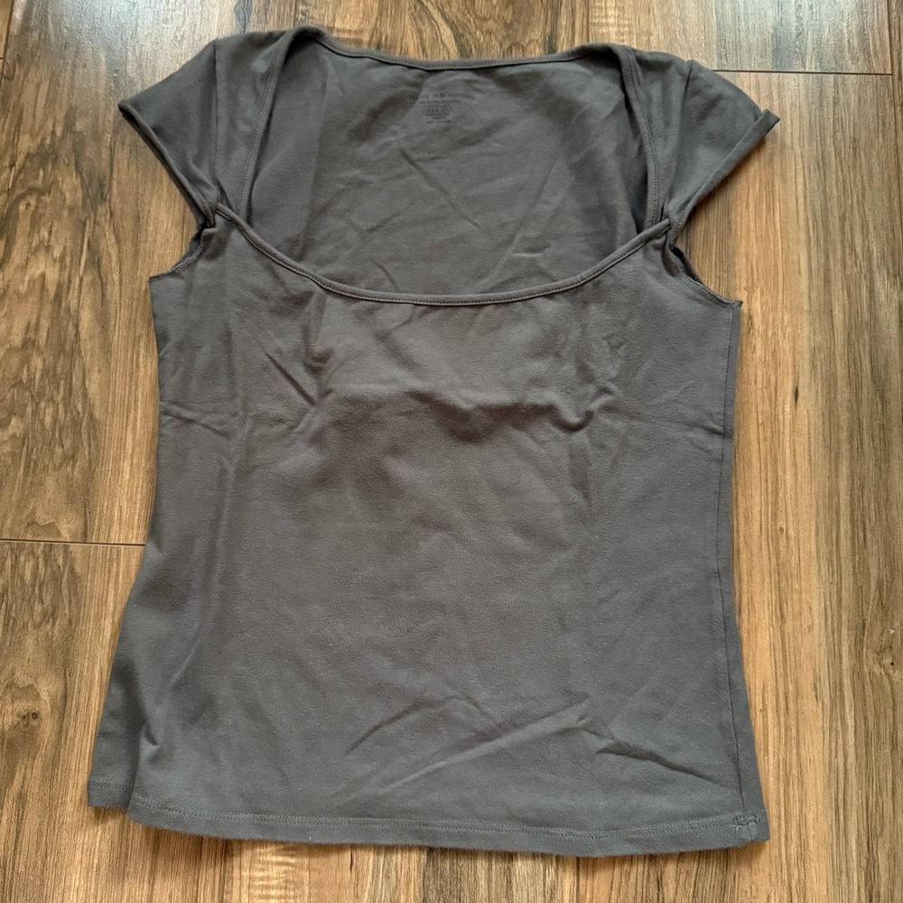 Brandy Melville Charcoal Scoop Neck Tank